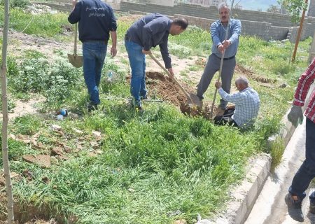 حاشیه بیمارستان زاگرس درختکاری شد